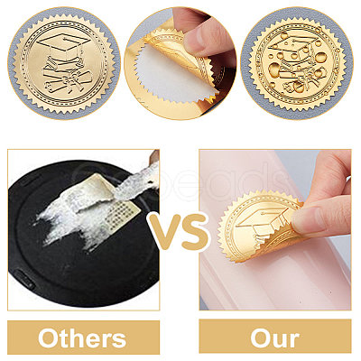 Self Adhesive Gold Foil Embossed Stickers DIY-WH0211-139-1