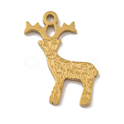 Christmas 304 Stainless Steel Charms STAS-Z093-03A-G-1