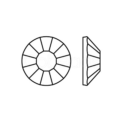 Preciosa&reg Crystal Hotfix Flatback Stones Y-PRC-HSS12-50020-200-1