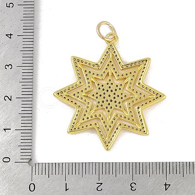 Brass Micro Pave Cubic Zirconia Pendants KK-B114-19G-1