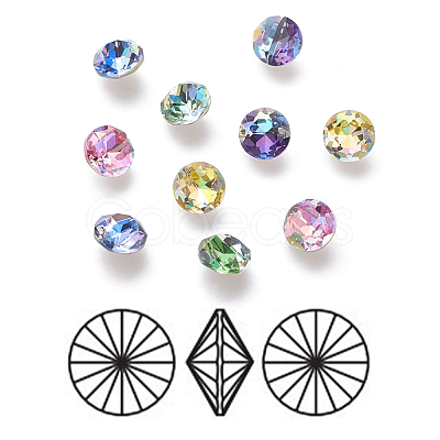 K9 Glass Rhinestone Cabochons GLAA-D001-11-1