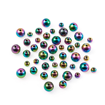 Craftdady 45Pcs 3 Style Ion Plating(IP) 304 Stainless Steel Beads STAS-CD0001-26-1