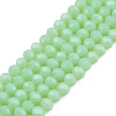 Opaque Solid Color Glass Beads Strands EGLA-A034-P4mm-D28-1