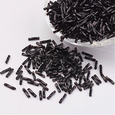 Glass Twisted Bugle Beads SEED-E002-9mm-849-1