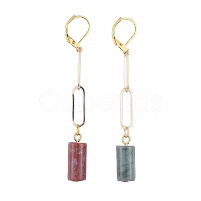 Brass Dangle Leverback Earrings X-EJEW-JE04106-02-1