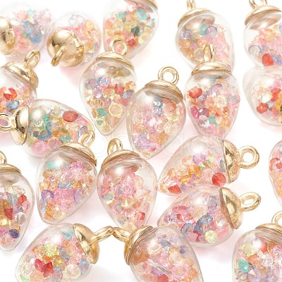 20Pcs Transparent Glass Pendants X1-GLAA-FS0001-09-1