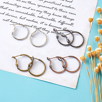 Brass Hoop Earrings KK-CD0001-10-1