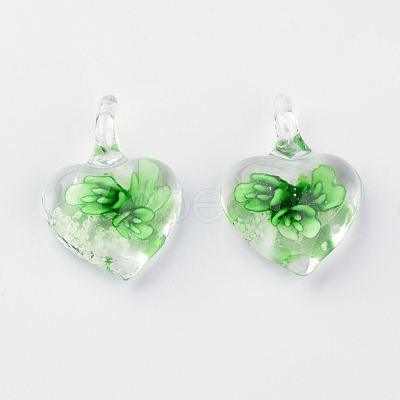 Handmade Luminous Lampwork Pendants X-LAMP-R136-04-1