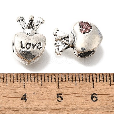 Rack Plating Alloy European Beads FIND-H005-28AS-1