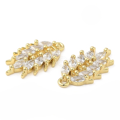 Brass with Clear Cubic Zirconia Pendants KK-G471-02G-1