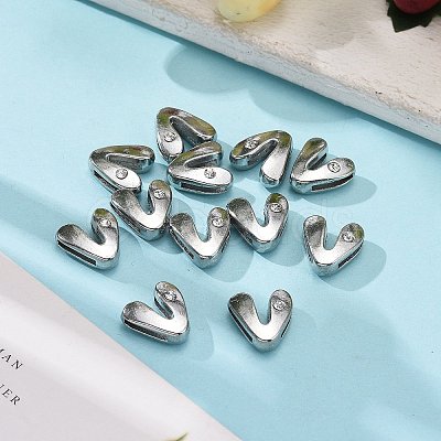 Letter Slider Beads for Watch Band Bracelet Making X-ALRI-O012-V-NR-1