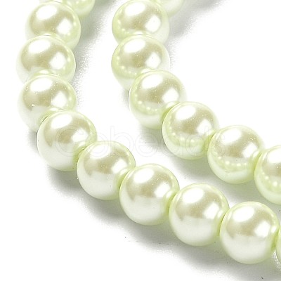 Eco-Friendly Dyed Glass Pearl Round Beads Strands HY-A002-6mm-RB005-1