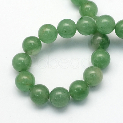 Natural Green Aventurine Round Beads Strands G-S150-8mm-1