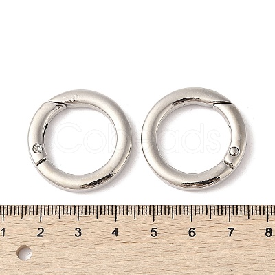 Nickel Plated Alloy Spring Gate Rings FIND-Q104-01C-P-1