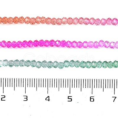 Transparent Painted Glass Beads Strands DGLA-A034-T1mm-A03-1