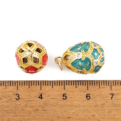 Brass Micro Pave Cubic Zirconia Pendants KK-E112-08G-1