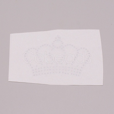 Crown Glitter Hotfix Rhinestone DIY-WH0268-06-1