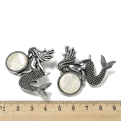 Dual-use Items Alloy Mermaid Brooch JEWB-C026-02F-AS-1