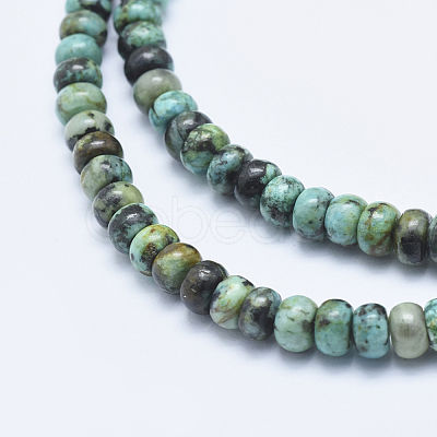 Natural African Turquoise(Jasper) Beads Strands G-E444-49-6mm-1