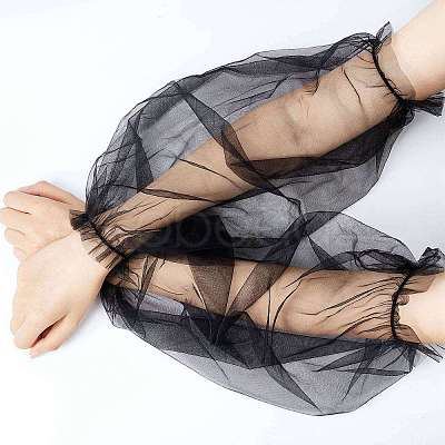 Gauze Lace Arm Sleeves AJEW-WH0248-29A-1