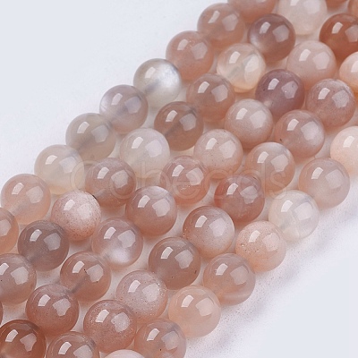 Natural Multi-Moonstone Beads Strands X-G-J157-6mm-06-1