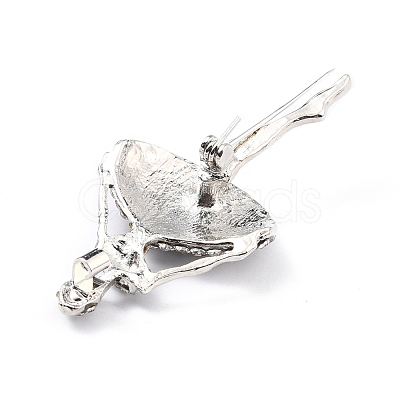 Crystal Rhinestone Ballerina Brooch JEWB-O010-03-1