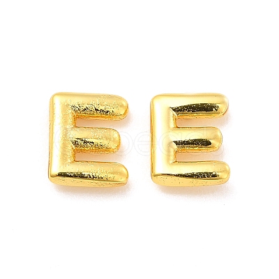 Brass Hollow Out Initial Letter Stud Earrings for Women EJEW-A044-01G-E-1