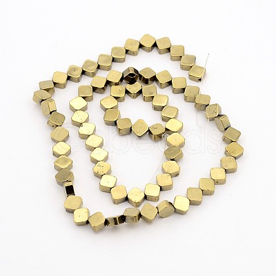 Electroplate Non-Magnetic Synthetic Hematite Bead Strands G-J286-15-1