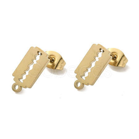 Ion Plating(IP) 304 Stainless Steel Stud Earring Findings STAS-I206-63G-1