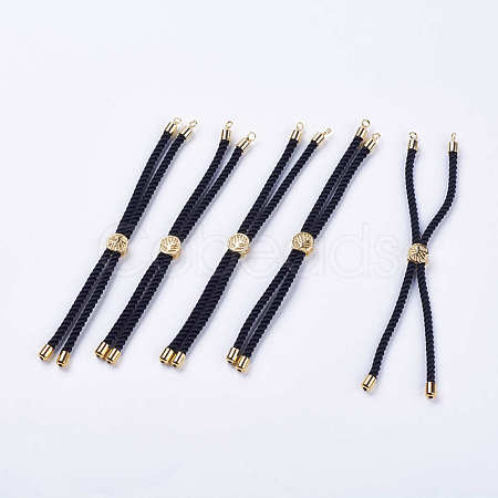 Nylon Twisted Cord Bracelet Making MAK-F018-04G-RS-1