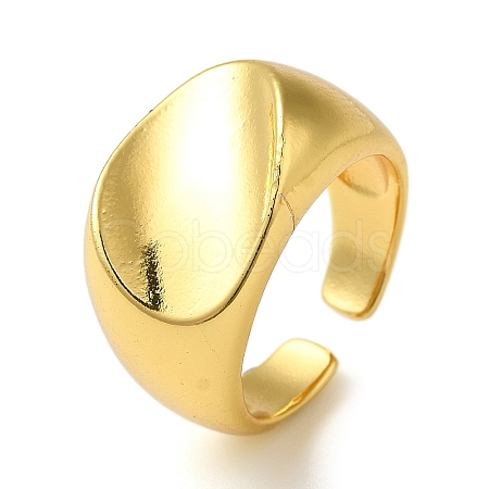 Rack Plating Brass Open Cuff Rings for Women RJEW-M162-18G-1