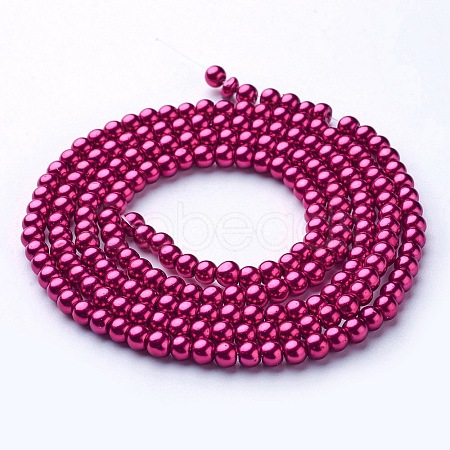 Glass Pearl Beads Strands HY-4D-B37-1