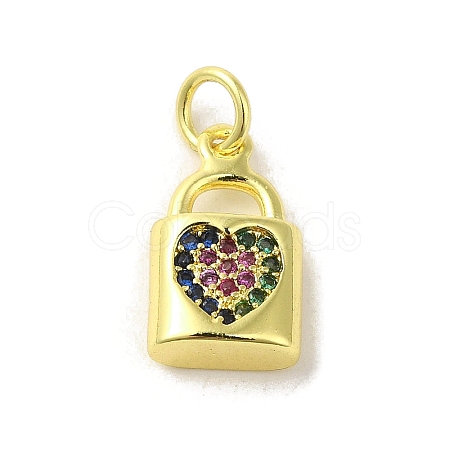 Brass Micro Pave Cubic Zirconia Charms KK-M283-28A-02-1