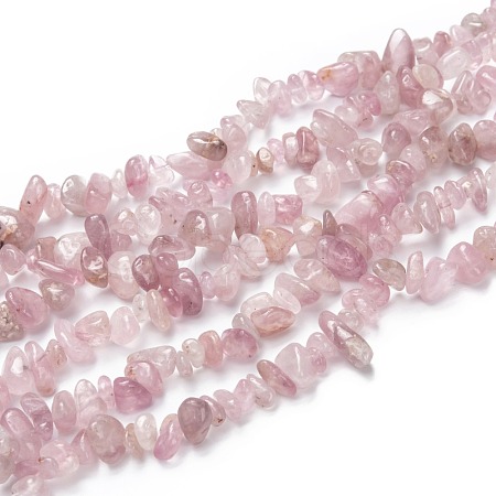 Natural Madagascar Rose Quartz Beads Strands X-G-O187-01-1