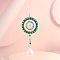 Crystals Pendants Decoration, with Gemstone Beads, for Home, Garden Decoration, 350mm