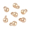 CCB Plastic Charms, Round, Light Gold, 9x5.5mm, Hole: 1.5mm