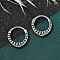 316 Surgical Stainless Steel Hoop Earrings, Nose Rings, Antique Silver, 14.5x2mm