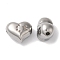 Tarnish Resistant 304 Stainless Steel Beads, Heart with Star, Stainless Steel Color, 10x12x7mm, Hole: 1.6mm