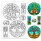 PVC Plastic Stamps, for DIY Scrapbooking, Photo Album Decorative, Cards Making, Stamp Sheets, Tree of Life Pattern, 16x11x0.3cm