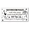 PVC Wall Stickers, for Bathroom Toilet Wall Decoration, Word, 590x300mm