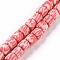 Handmade Polyester Clay Beads Strand, Column, Tomato, 6~7x6~6.5mm, Hole: 1.6~2mm, about 61~62pcs/strand, 15.75 inch(40cm)