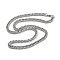 Non-Tarnish 201 Stainless Steel Mesh Necklaces, Stainless Steel Color, 22.13 inch(56.2cm)