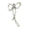 Tibetan Style Alloy Pendants, Bowknot, Antique Silver, 45x26x3.5mm, Hole: 1.4mm, about 279pcs/1000g.