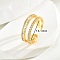 Floral Double-layer Zirconia Ring for Women Party Gift