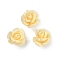 Synthetic Coral Carved Beads, Dyed, Flower, Champagne Gold, 10x8.5mm, Hole: 1.3mm