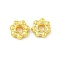 Rack Plating Zinc Alloy Spacer Beads, Long-Lasting Plated, Flower, Real 18K Gold Plated, 4x1.5mm, Hole: 1.2mm