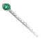 Alloy Ruler Bookmark, Malachite Cabochon Bookmark, 120x20mm