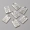 Zinc Tibetan Style Alloy Pendants, Antique Silver, Rectangle with Tarot Cards Pattern, Antique Silver, 23x14x1.5mm, Hole: 1.8mm