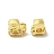 Brass Beads, with Enamel, Lead Free & Cadmium Free, Long-Lasting Plated, Train, Real 18K Gold Plated, 11x10x10mm, Hole: 4mm