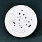 Twelve Constellations Plaster Coaster, with Obsidian Clips, Flat Round, Capricorn, 100mm